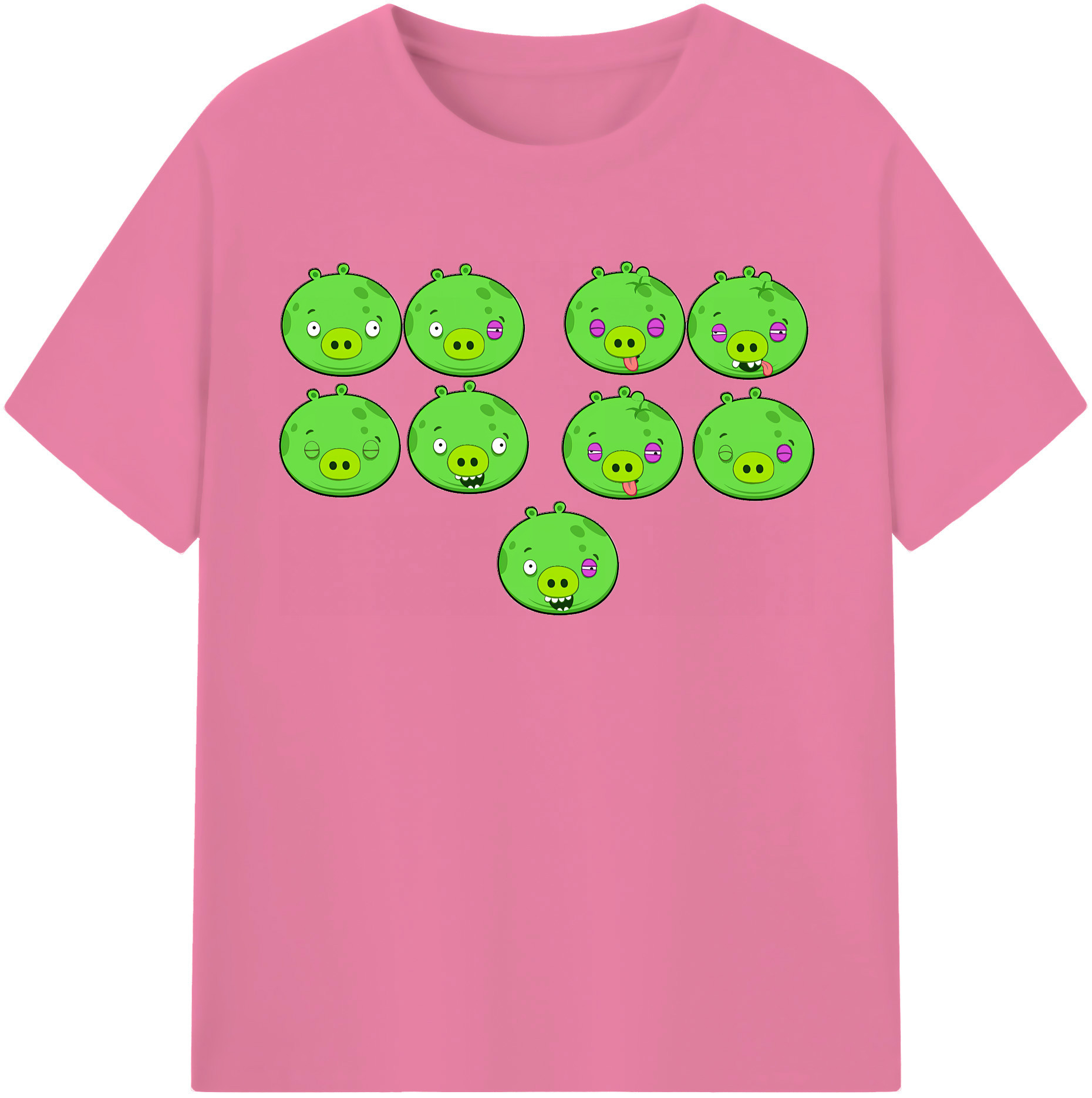 （画像用） Angry Birds アングリーバード 綿100％半袖Tシャツ（フロントプリント）